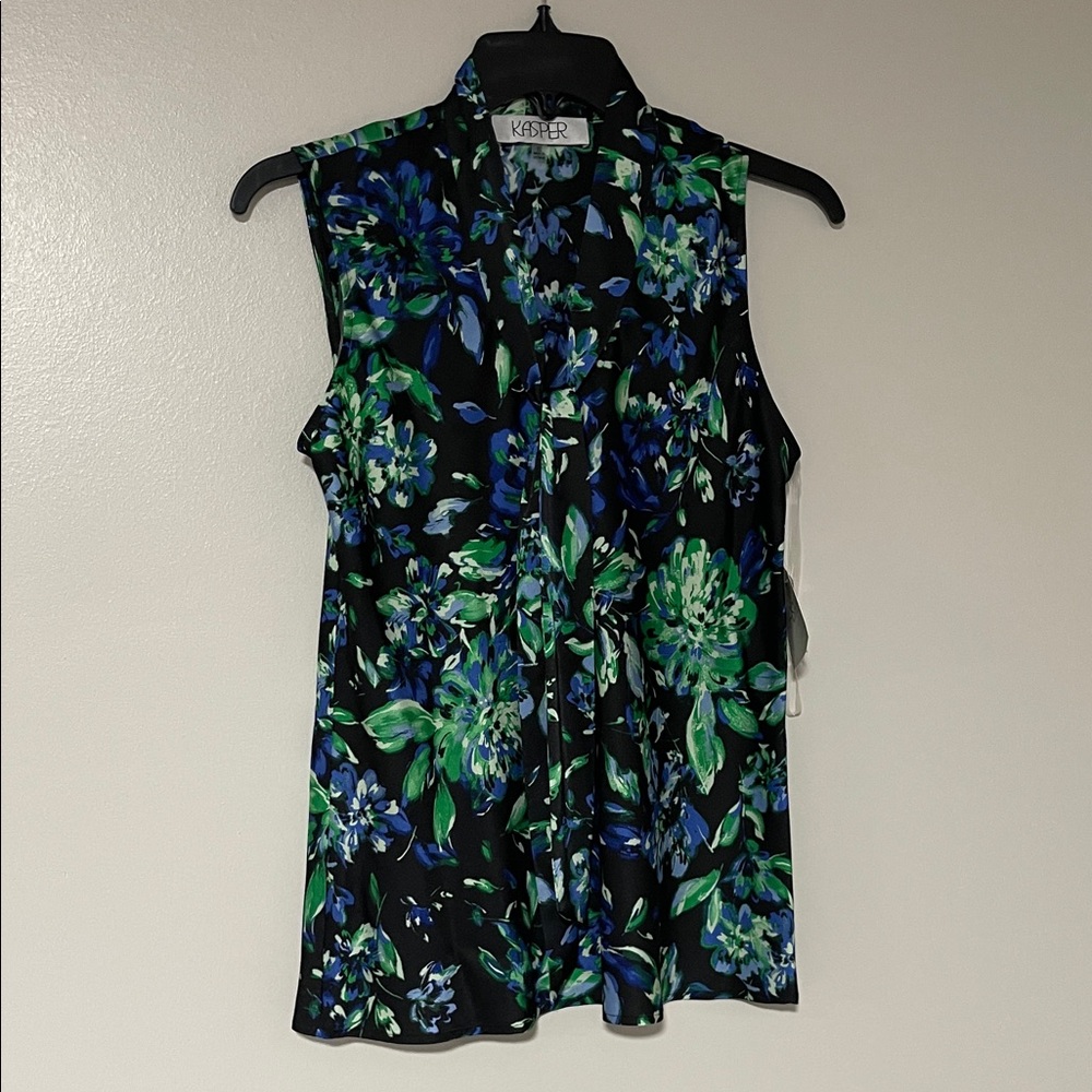 Kasper Sleeveless Floral Blouse size XS NWT